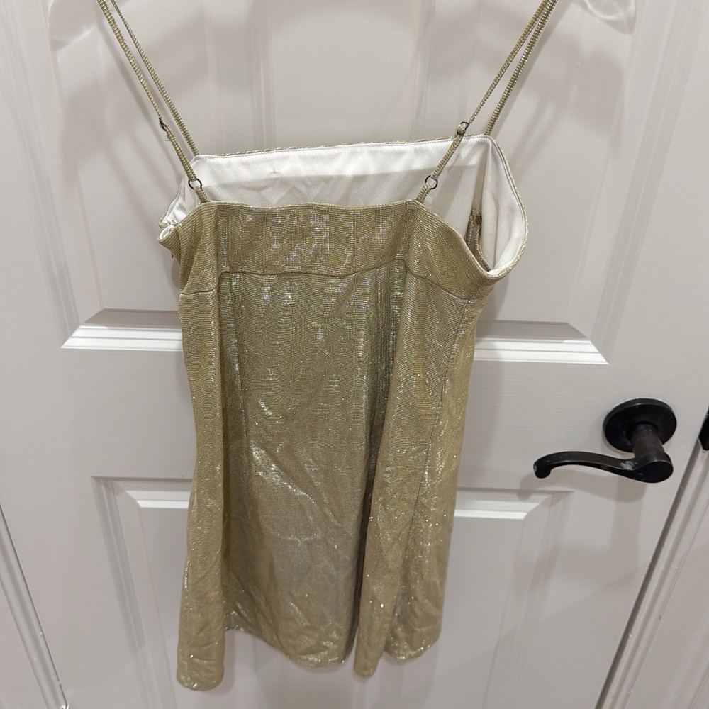 Urban Outfitters Gold Strapless Dress - Picture 12 of 12